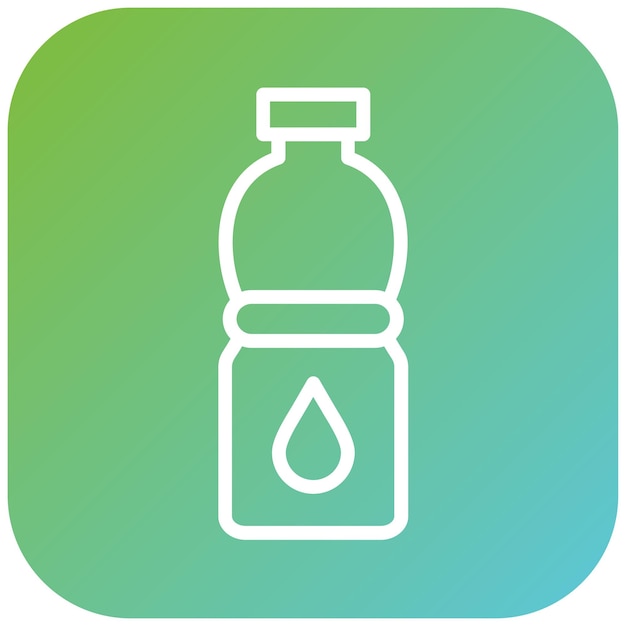 Estilo del icono de la botella de agua de diseño vectorial