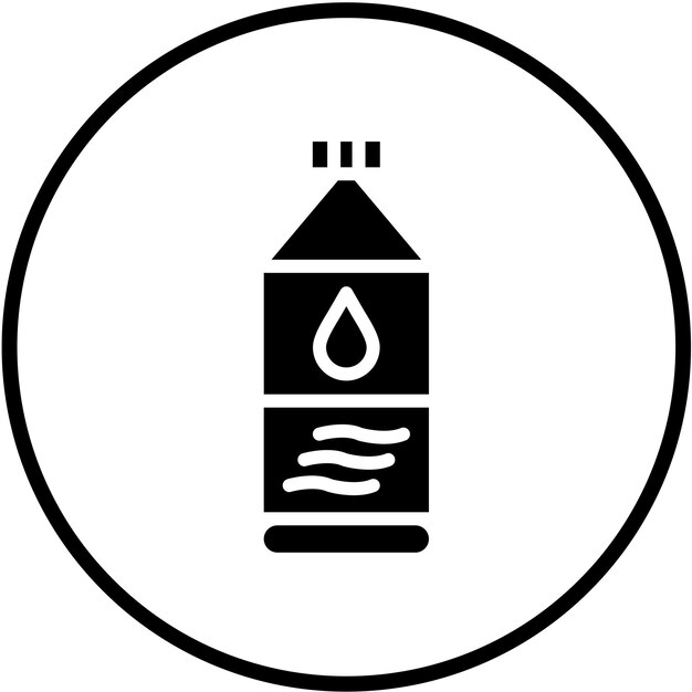 Estilo del icono de la botella de agua de diseño vectorial
