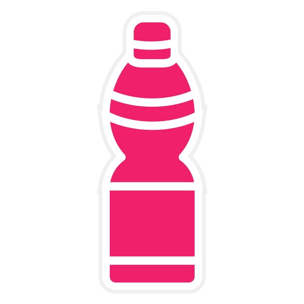 Estilo del icono de la botella de agua de diseño vectorial