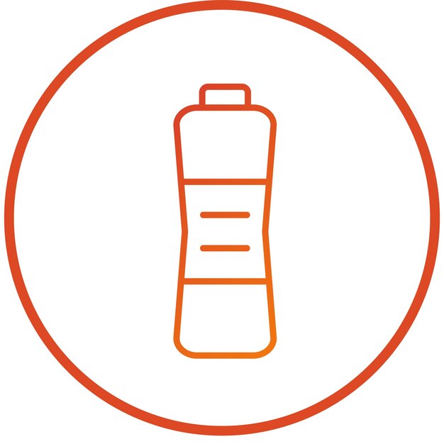 Estilo del icono de la botella de agua de diseño vectorial