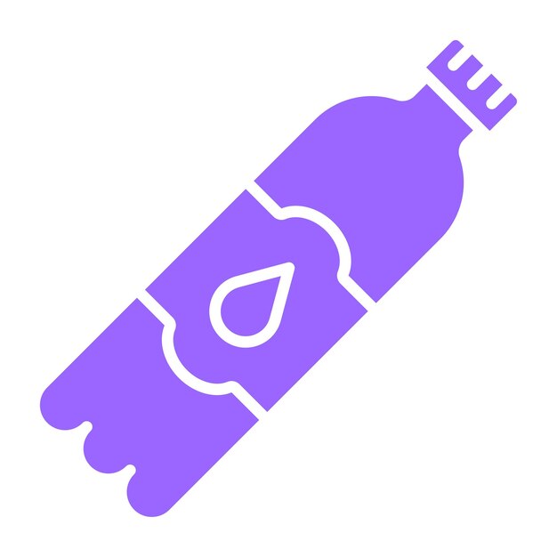 Estilo del icono de la botella de agua de diseño vectorial