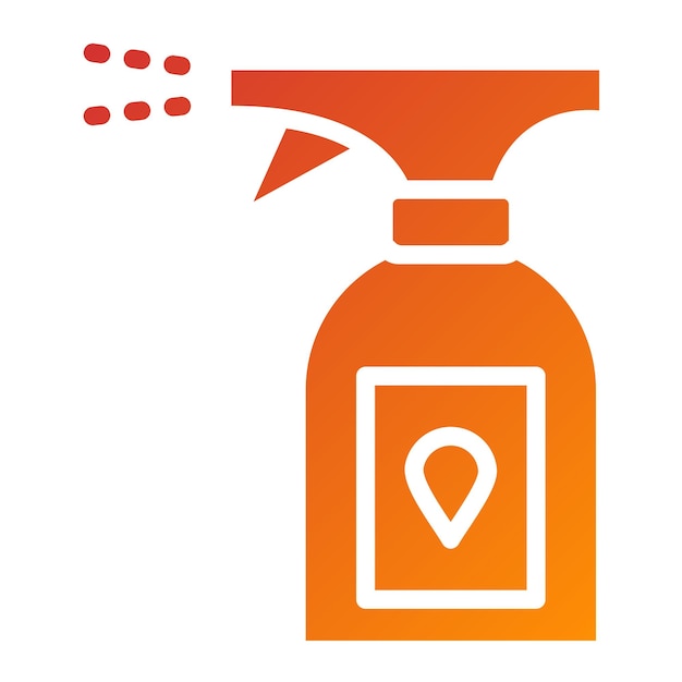 Estilo del icono de la botella de aspersión de diseño vectorial