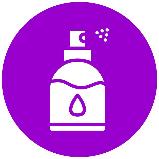 Estilo del icono de la botella de aspersión de diseño vectorial