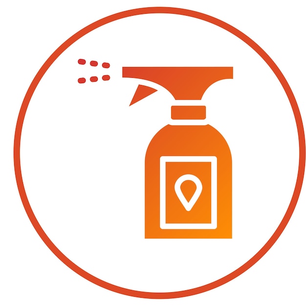 Estilo del icono de la botella de aspersión de diseño vectorial