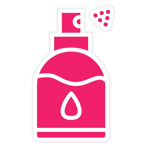 Estilo del icono de la botella de aspersión de diseño vectorial
