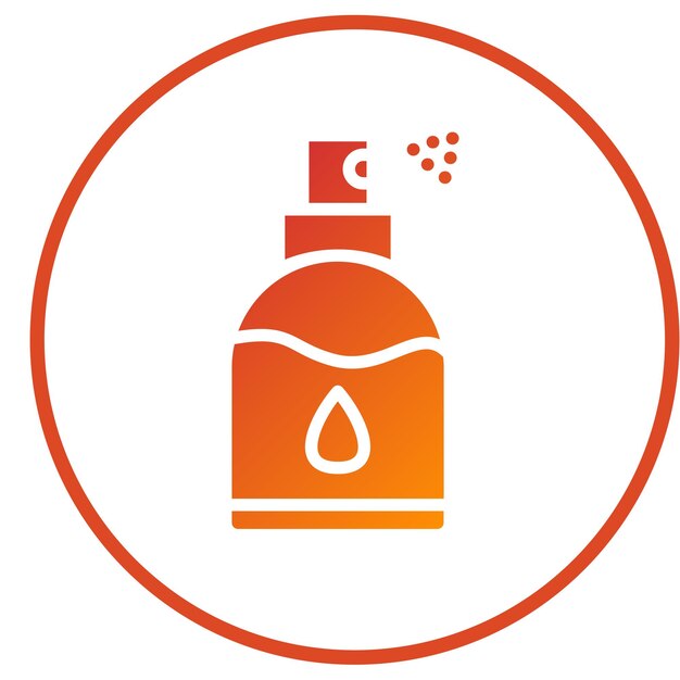Estilo del icono de la botella de aspersión de diseño vectorial
