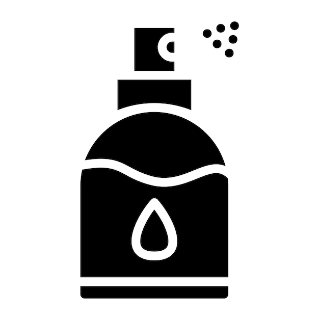 Estilo del icono de la botella de aspersión de diseño vectorial