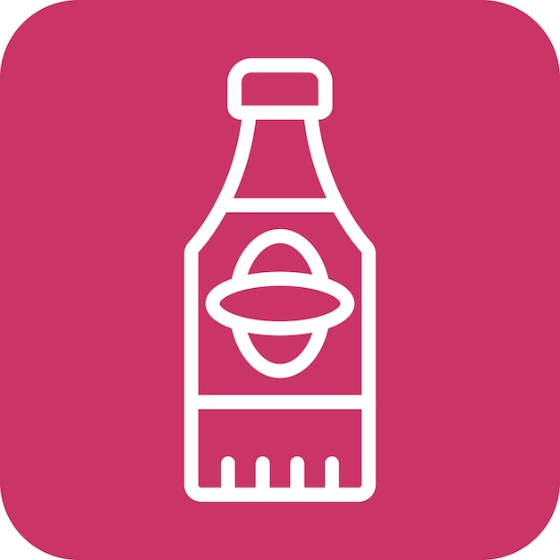 Estilo del icono de la botella de diseño vectorial