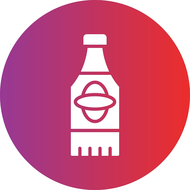 Estilo del icono de la botella de diseño vectorial