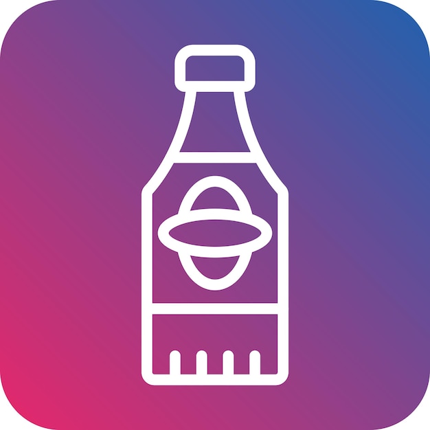 Estilo del icono de la botella de diseño vectorial