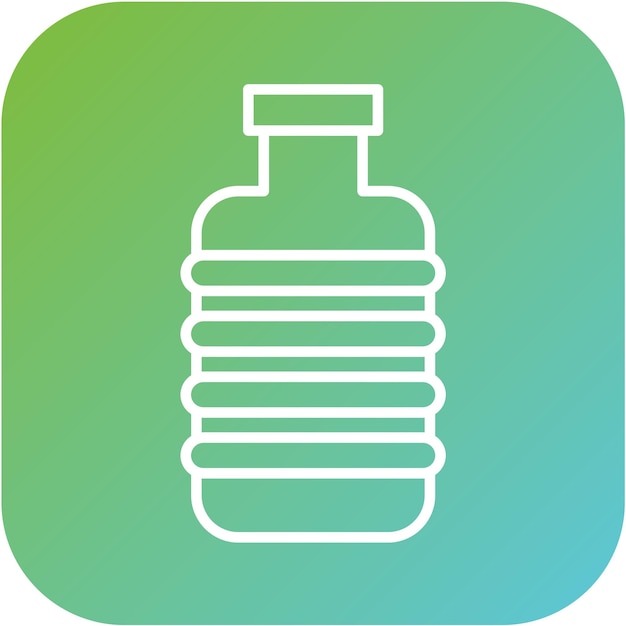 Estilo del icono de la botella de diseño vectorial