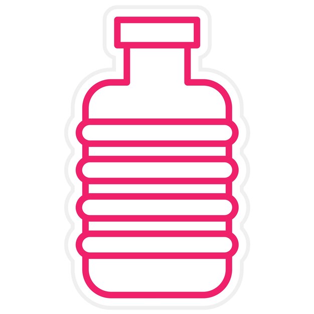 Estilo del icono de la botella de diseño vectorial