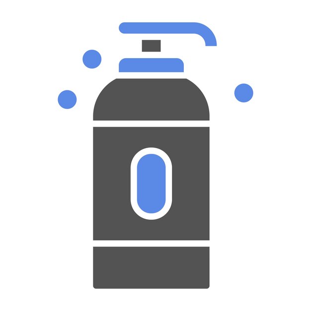 Estilo del icono de la botella de jabón de diseño vectorial