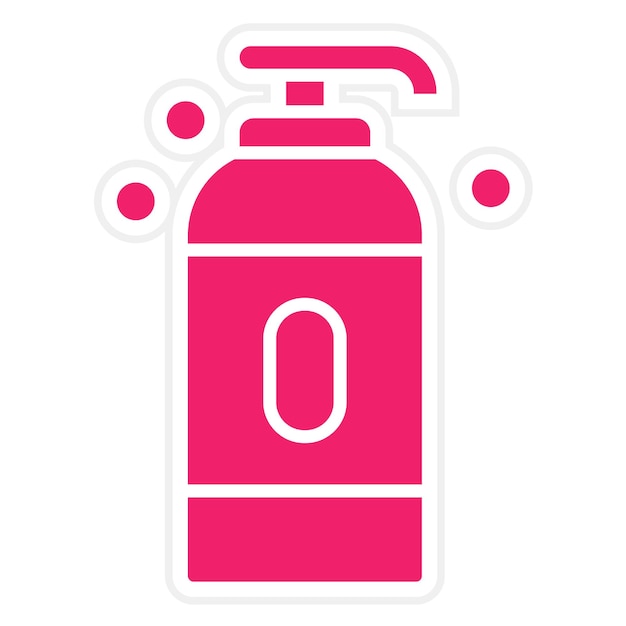 Estilo del icono de la botella de jabón de diseño vectorial