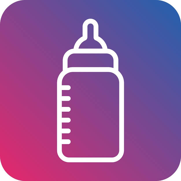 Estilo del icono de la botella de leche de diseño vectorial