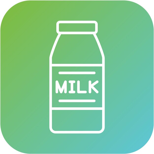 Estilo del icono de la botella de leche de diseño vectorial