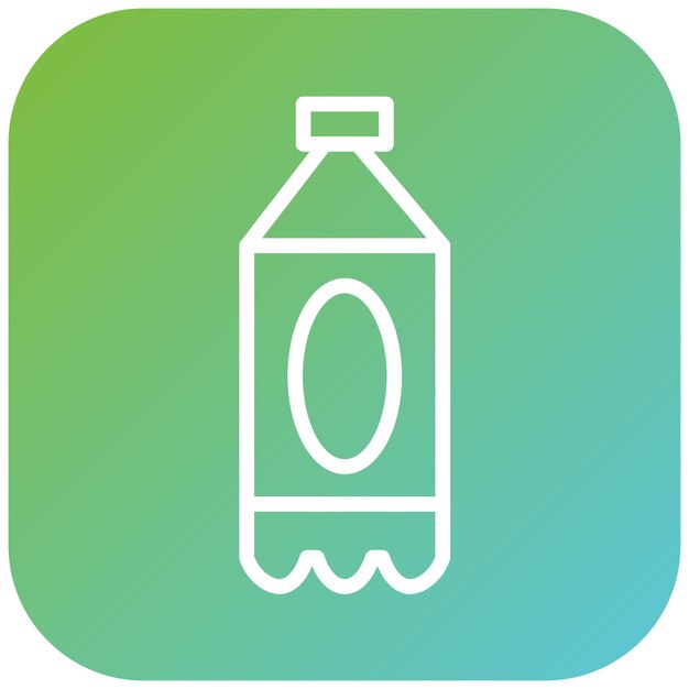 Estilo del icono de la botella de leche de diseño vectorial