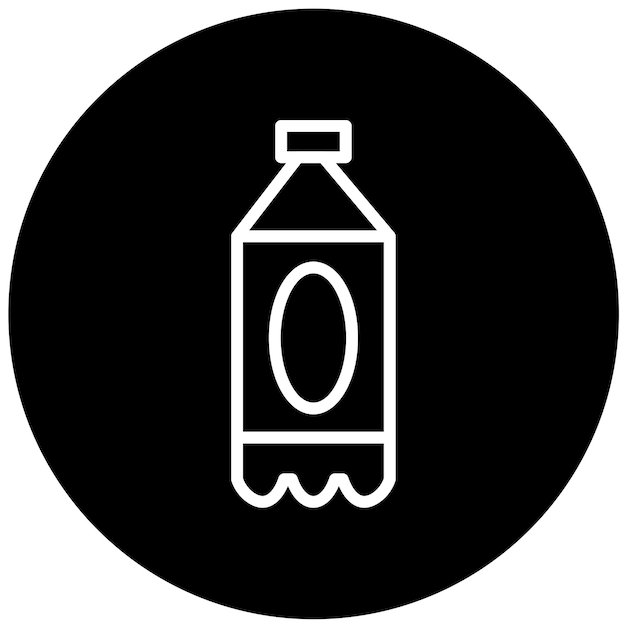 Estilo del icono de la botella de leche de diseño vectorial