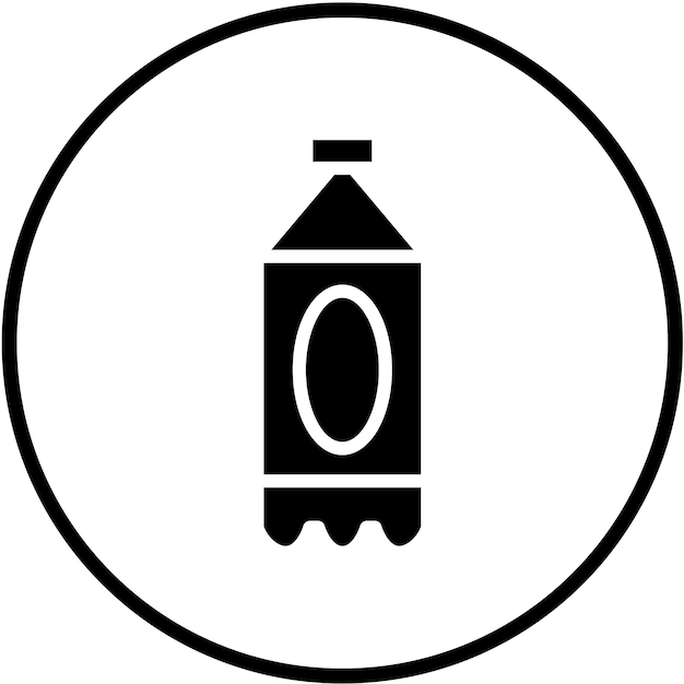 Estilo del icono de la botella de leche de diseño vectorial