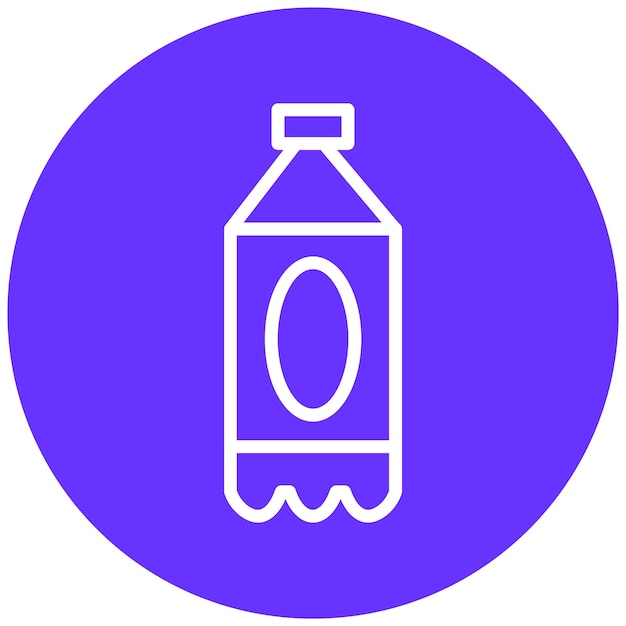 Estilo del icono de la botella de leche de diseño vectorial