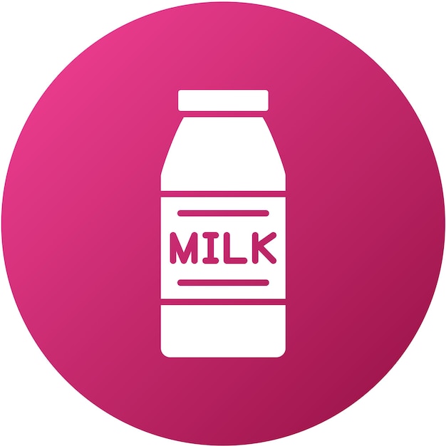 Estilo del icono de la botella de leche de diseño vectorial