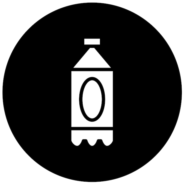 Estilo del icono de la botella de leche de diseño vectorial