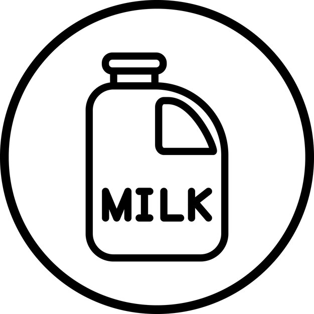 Estilo del icono de la botella de leche