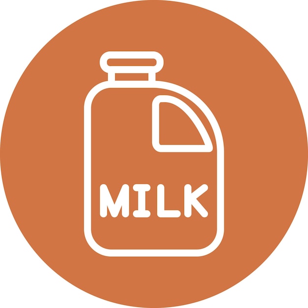 Estilo del icono de la botella de leche