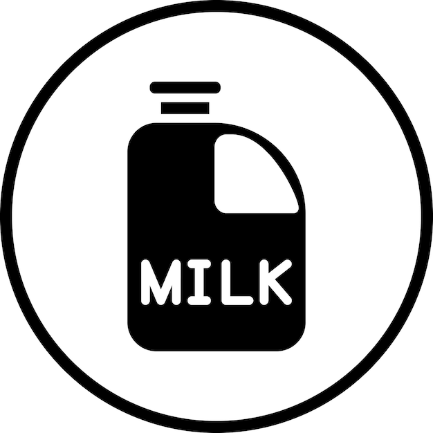 Vector estilo del icono de la botella de leche