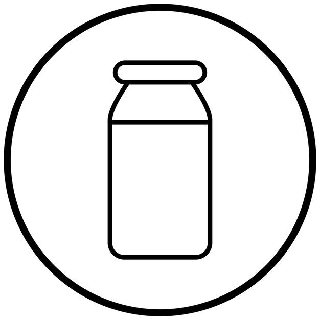 Estilo del icono de la botella de leche