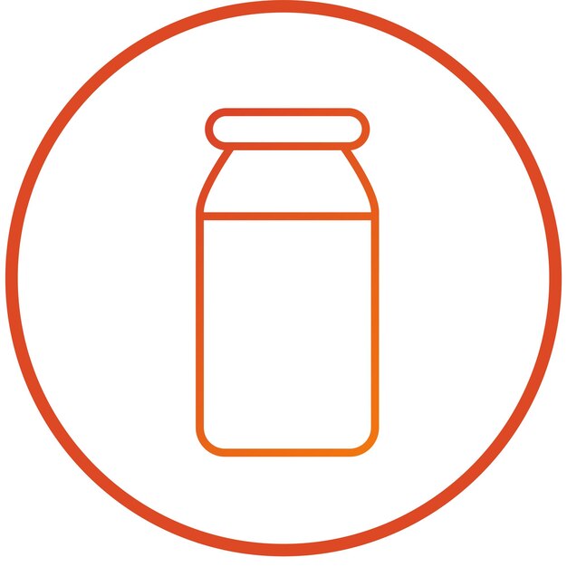Estilo del icono de la botella de leche