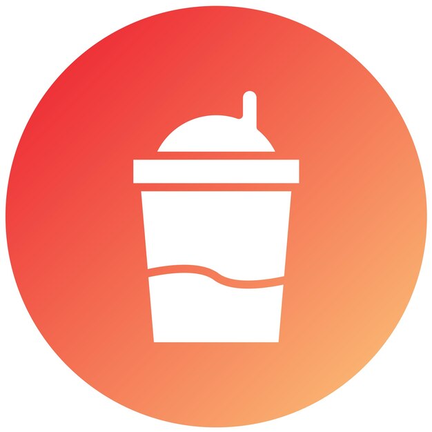 Estilo del icono de la botella del mezclador de diseño vectorial