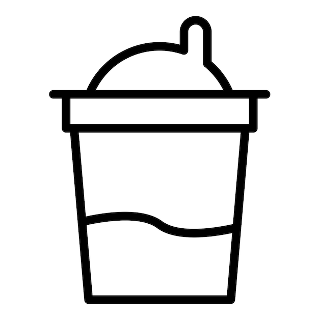 Estilo del icono de la botella del mezclador de diseño vectorial