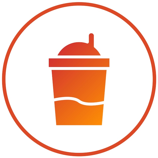 Estilo del icono de la botella del mezclador de diseño vectorial