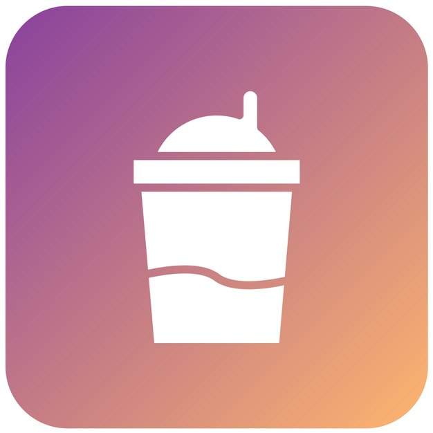 Estilo del icono de la botella del mezclador de diseño vectorial