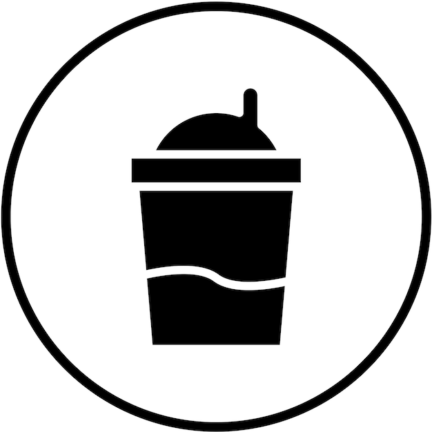 Estilo del icono de la botella del mezclador de diseño vectorial