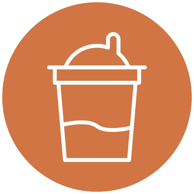 Estilo del icono de la botella del mezclador de diseño vectorial