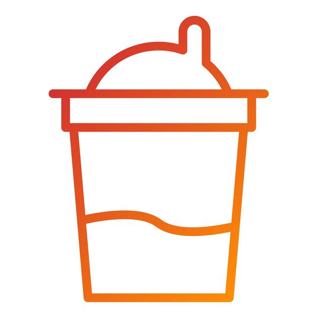 Estilo del icono de la botella del mezclador de diseño vectorial