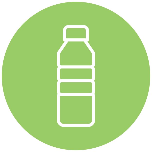 Estilo de icono de botella de plástico de diseño vectorial