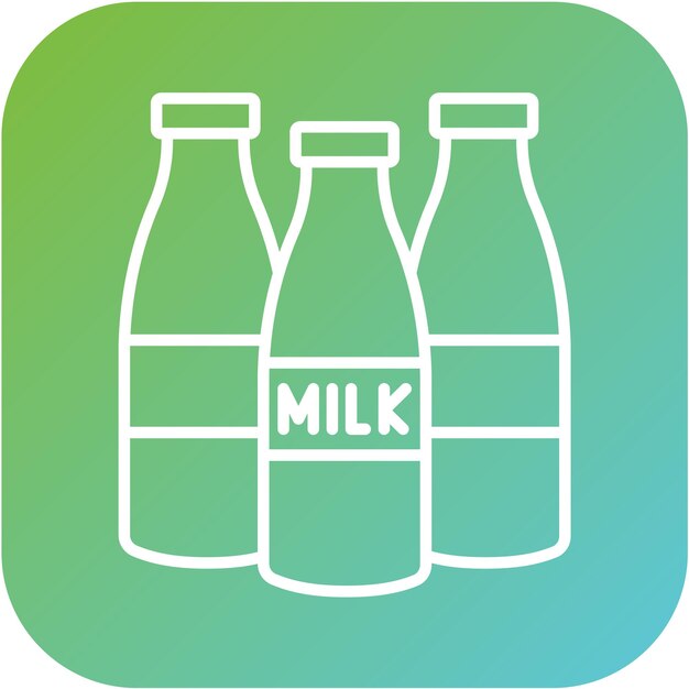 Estilo del icono de las botellas de leche