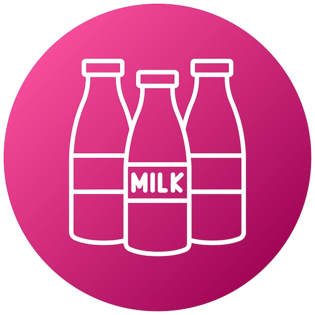 Estilo del icono de las botellas de leche