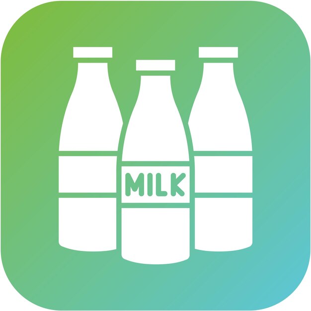 Estilo del icono de las botellas de leche