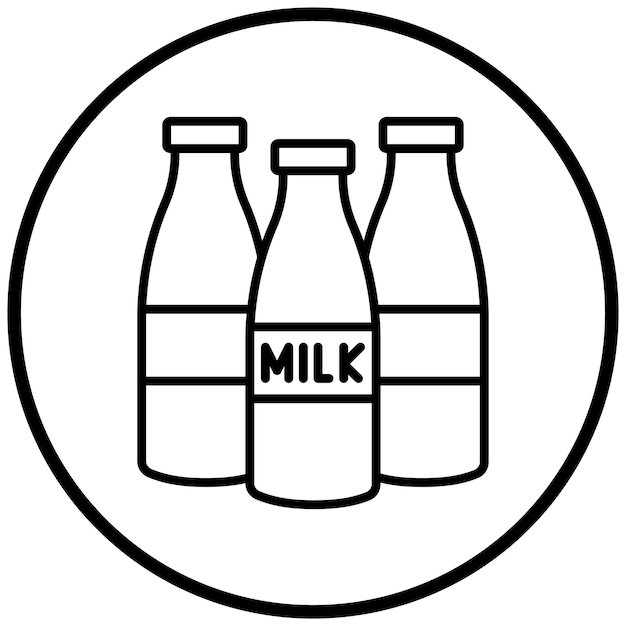 Estilo del icono de las botellas de leche