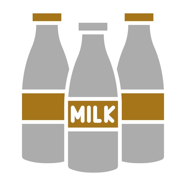 Estilo del icono de las botellas de leche