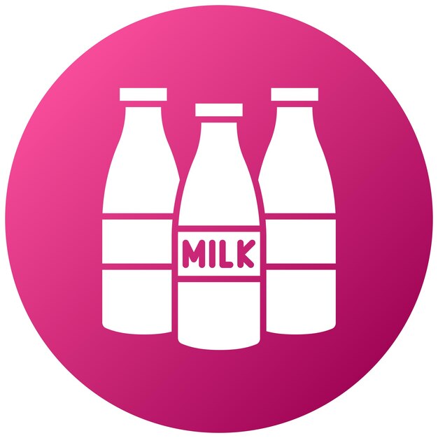 Estilo del icono de las botellas de leche