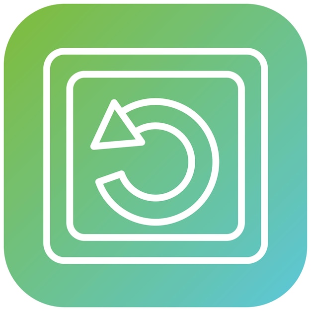 Estilo del icono del botón de restablecimiento del diseño vectorial