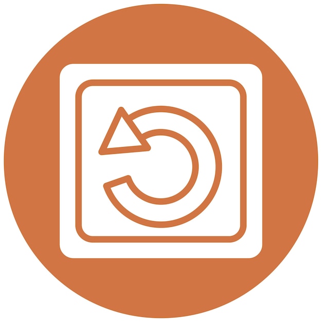 Estilo del icono del botón de restablecimiento del diseño vectorial