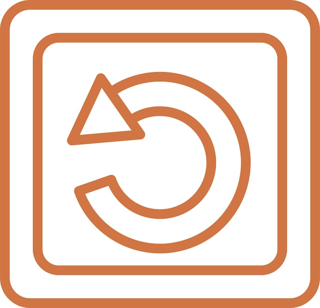 Estilo del icono del botón de restablecimiento del diseño vectorial