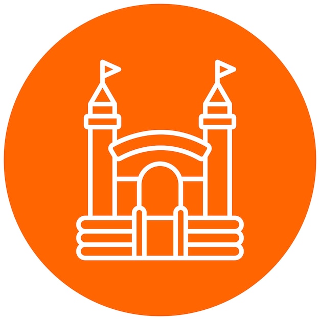 El estilo del icono de Bouncy Castle