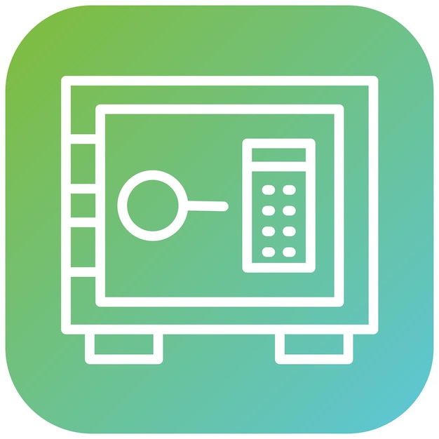 Estilo del icono de la bóveda de diseño vectorial